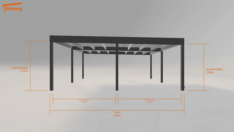 #DE Schweng Flachdachcarport C600 (ID qd3b7z) #MTG