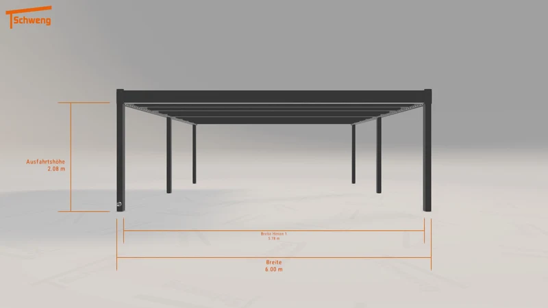 #DE Schweng Flachdachcarport C600 (ID qd3bqz)