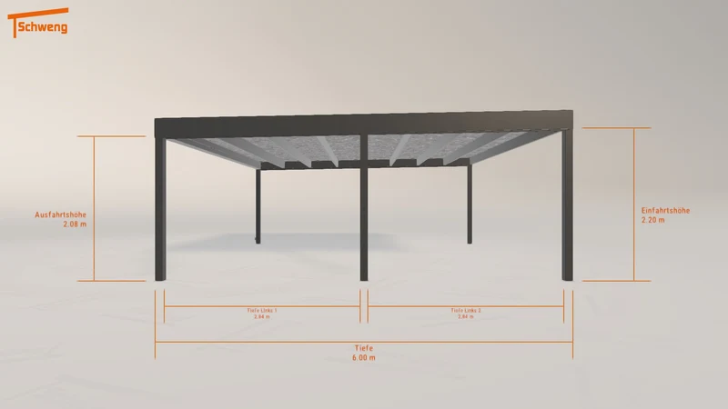 #DE Schweng Flachdachcarport C600 (ID n53gw3)