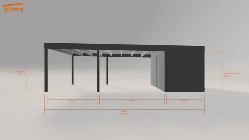 #DE Schweng Flachdachcarport C600 (ID w3rdx3) #MTG
