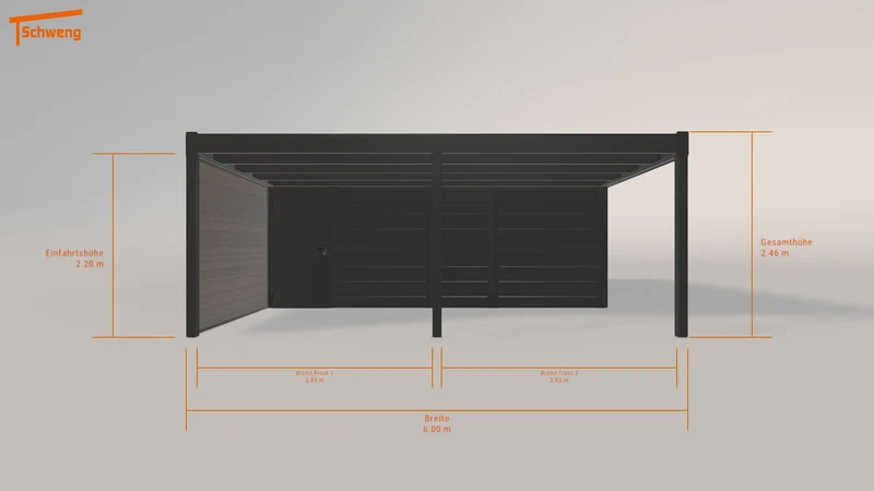 #DE Schweng Flachdachcarport C600+ (ID ygkrbk) #MTG