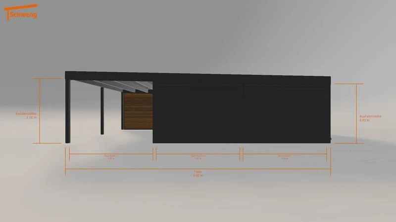 #DE Schweng Flachdachcarport C600+ (ID ygkrbk) #MTG