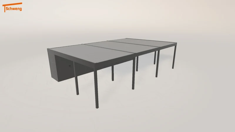 #DE Schweng Flachdachcarport C600 (ID 5mg3w8) #MTG