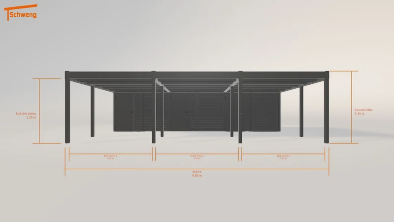 #DE Schweng Flachdachcarport C600 (ID 5mg3w8) #MTG