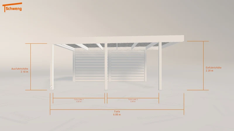 #DE Schweng Flachdachcarport C600 (ID pb3577) #MTG