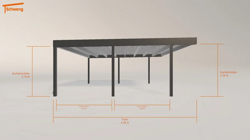 #DE Schweng Flachdachcarport C600+ (ID jj37rq) #MTG