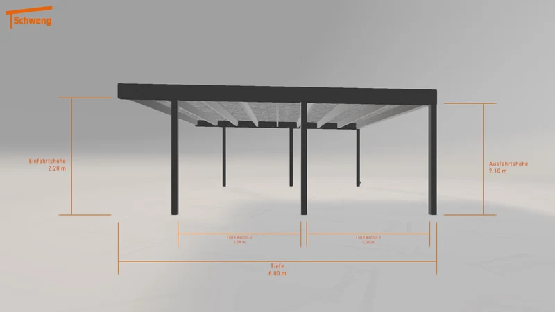 #DE Schweng Flachdachcarport C600+ (ID jj37rq) #MTG
