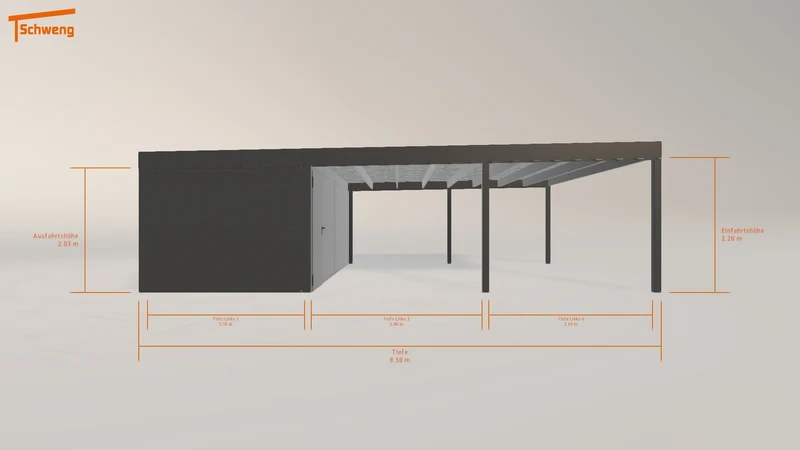 #DE Schweng Flachdachcarport C600 (ID dvw9rx)