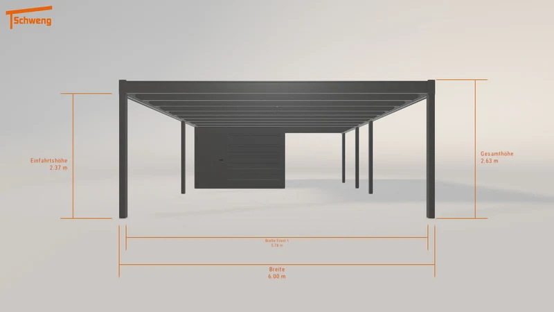 #DE Schweng Flachdachcarport C600+ (ID rj3vdn)