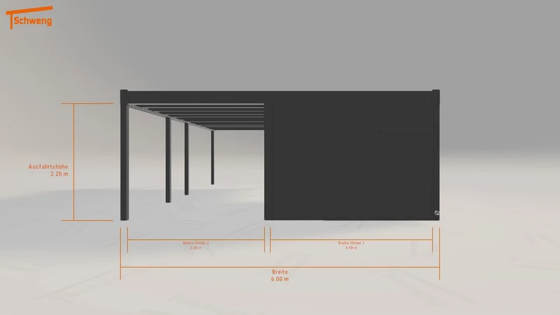 #DE Schweng Flachdachcarport C600+ (ID rj3vdn)