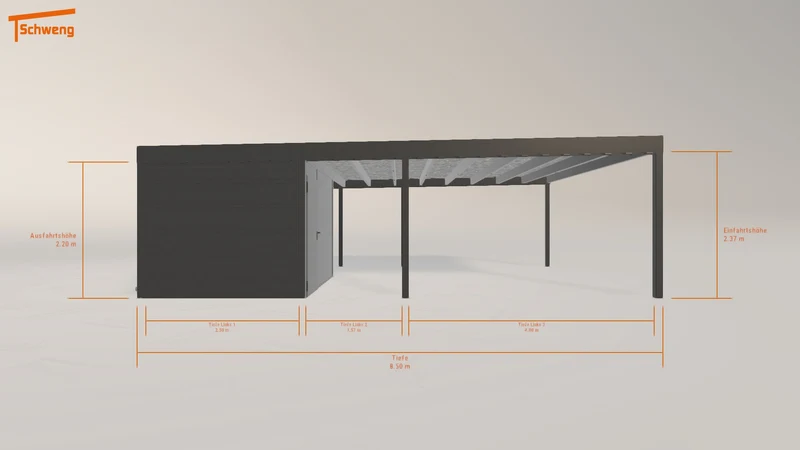 #DE Schweng Flachdachcarport C600+ (ID rj3vdn)
