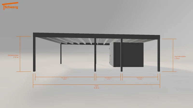 #DE Schweng Flachdachcarport C600+ (ID rj3vdn)