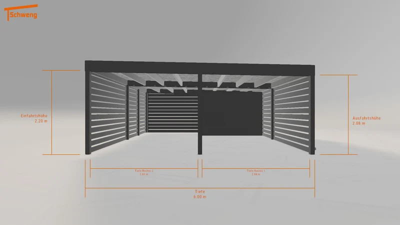 #DE Schweng Flachdachcarport C600+ (ID jj3dyy) #MTG