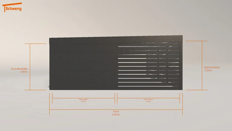 #DE Schweng Flachdachcarport C600+ (ID 5mg5vw) #MTG