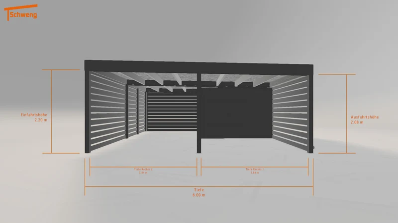 #DE Schweng Flachdachcarport C600+ (ID 5mg5vw) #MTG