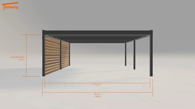 #DE Schweng Flachdachcarport C600 (ID k23vqg) #MTG