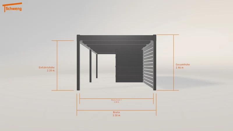 #DE Schweng Flachdachcarport C600 (ID v4dvxq)