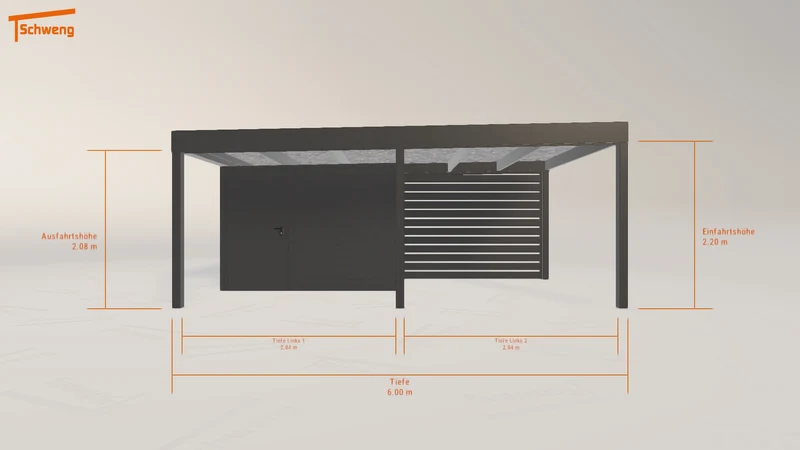 #DE Schweng Flachdachcarport C600 (ID v4dvxq)