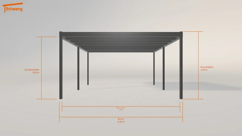 #DE Schweng Flachdachcarport C600 (ID pb3273)