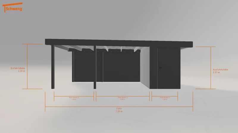 #DE Schweng Flachdachcarport C600+ (ID 33g3gw) #MTG