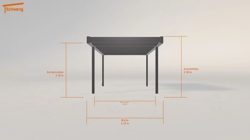 #DE Schweng Flachdachcarport C600 (ID jj3jnb)