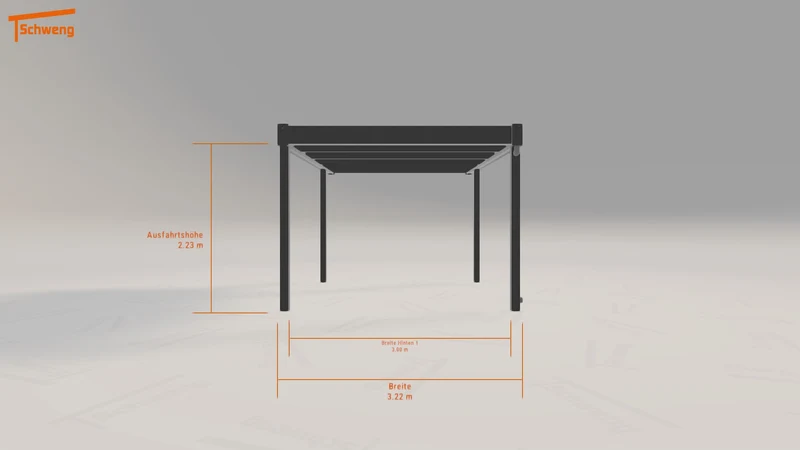 #DE Schweng Flachdachcarport C600 (ID jj3jnb)