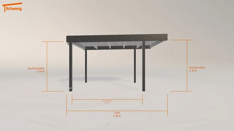 #DE Schweng Flachdachcarport C600 (ID jj3jnb)