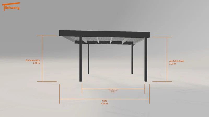 #DE Schweng Flachdachcarport C600 (ID jj3jnb)