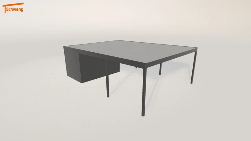 #DE Schweng Flachdachcarport C600 (ID 77g79j)