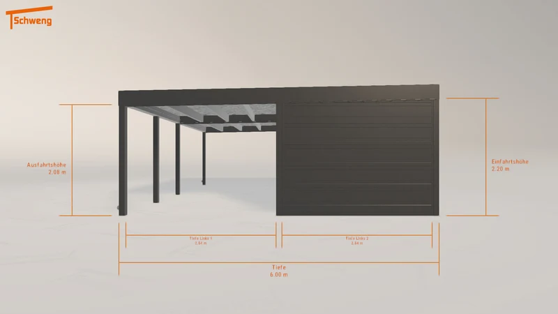 #DE Schweng Flachdachcarport C600+ (ID qd38wg) #MTG