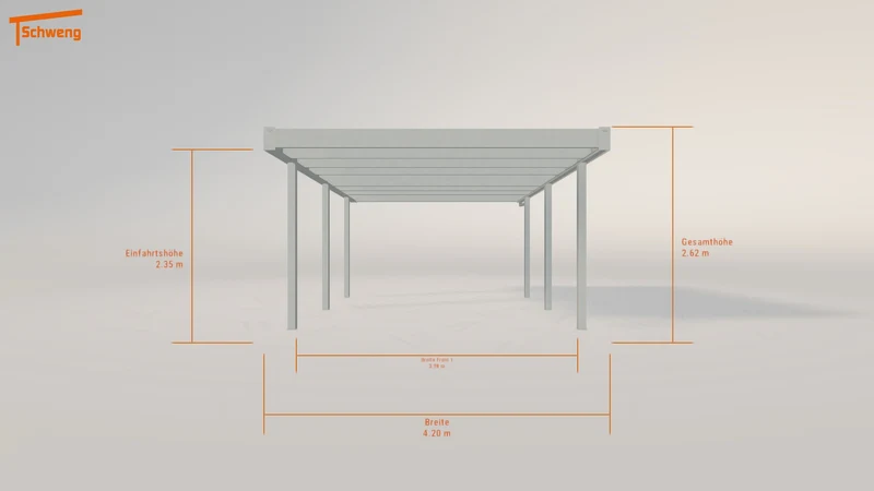 #DE Schweng Flachdachcarport C600 (ID 5mg4gr)