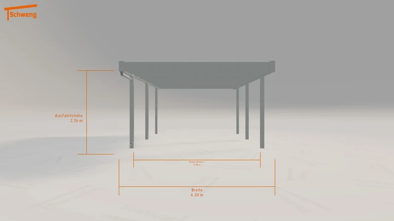 #DE Schweng Flachdachcarport C600 (ID 5mg4gr)