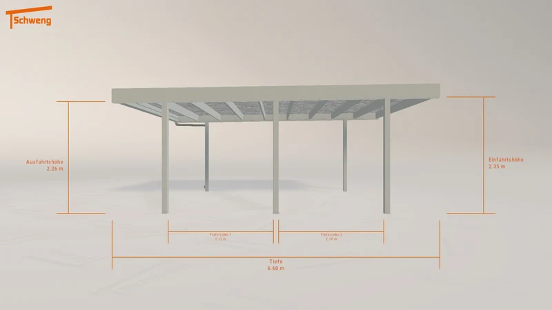 #DE Schweng Flachdachcarport C600 (ID 5mg4gr)