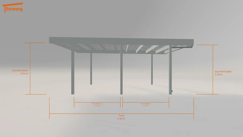 #DE Schweng Flachdachcarport C600 (ID 5mg4gr)