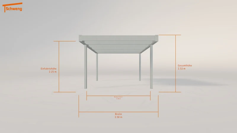 #DE Schweng Flachdachcarport C600 (ID n5njkv)