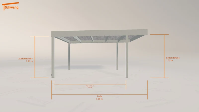#DE Schweng Flachdachcarport C600 (ID n5njkv)