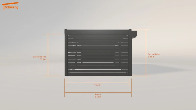 #DE Schweng Flachdachcarport C600 (ID rj3v22)