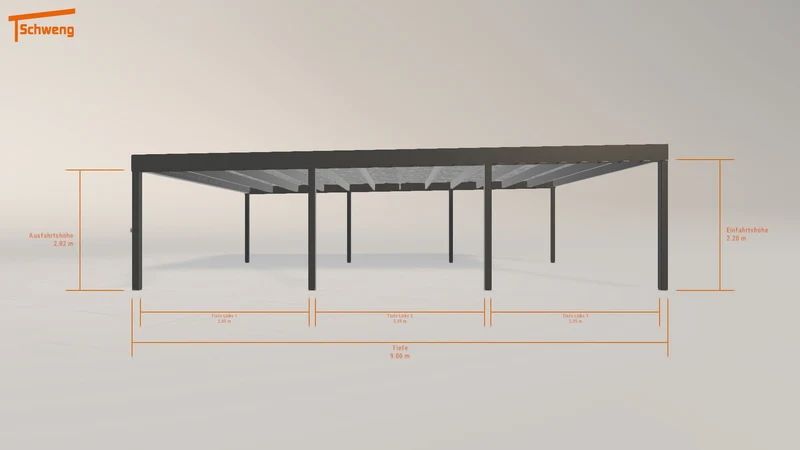 #DE Schweng Flachdachcarport C600 (ID g7bny7) #MTG