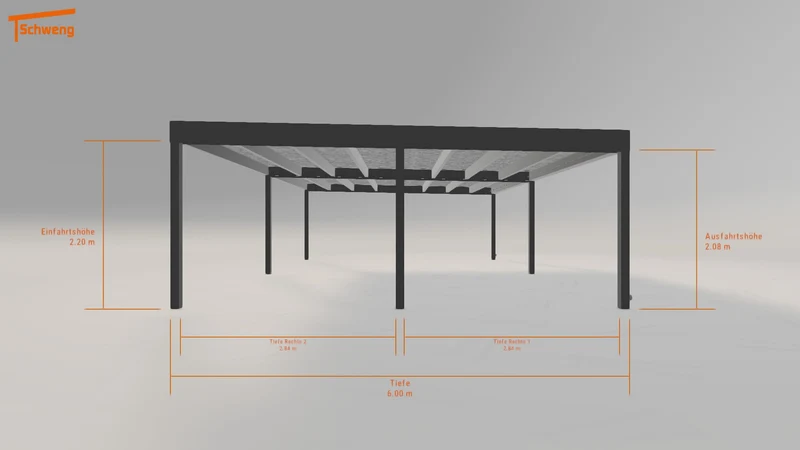 #DE Schweng Flachdachcarport C600+ (ID x73j2d) #MTG