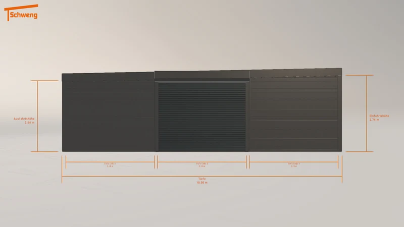 #DE Schweng Flachdachcarport C600 (ID 42kbpm)