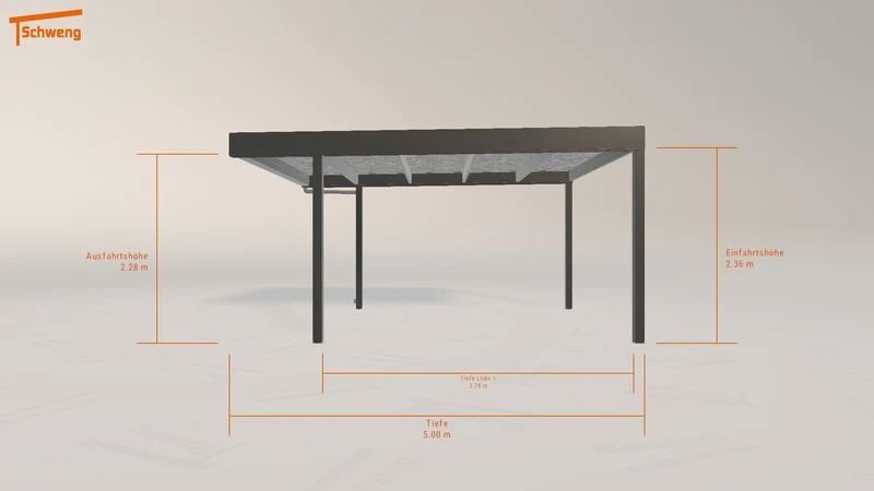 #DE Schweng Flachdachcarport C600 (ID 85yk22) #MTG