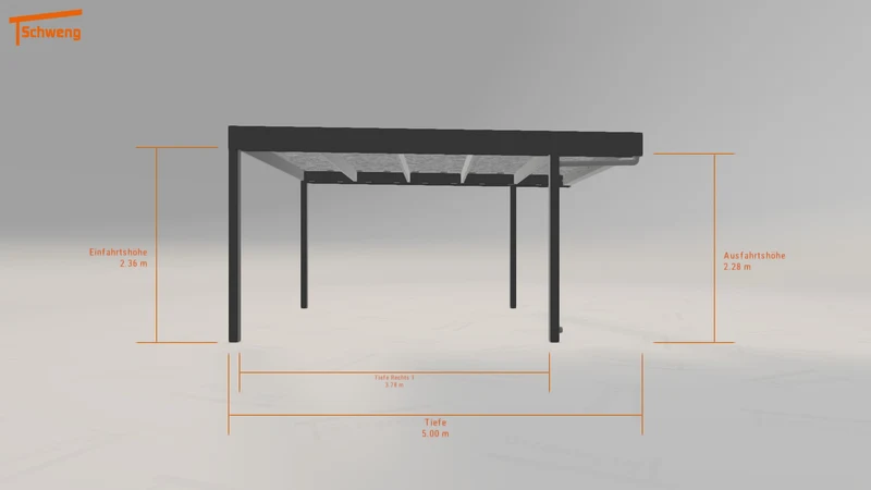 #DE Schweng Flachdachcarport C600 (ID 85yk22) #MTG