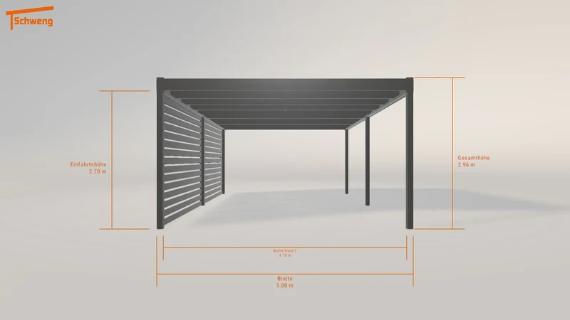 #DE Schweng Flachdachcarport C600 (ID mj3vvw)