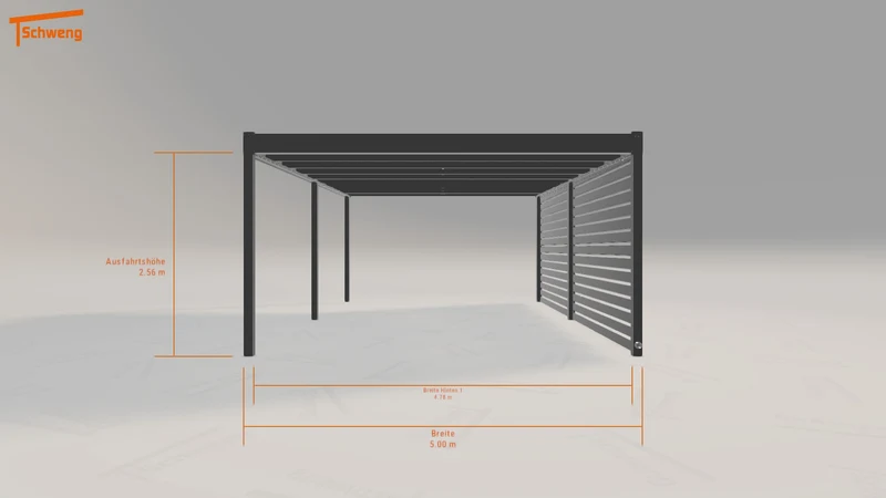 #DE Schweng Flachdachcarport C600 (ID mj3vvw)