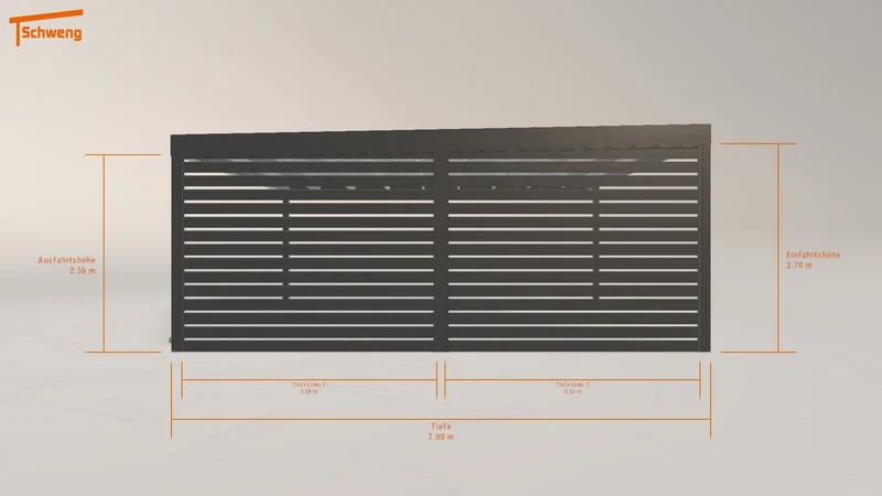 #DE Schweng Flachdachcarport C600 (ID mj3vvw)
