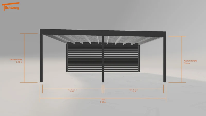 #DE Schweng Flachdachcarport C600 (ID mj3vvw)
