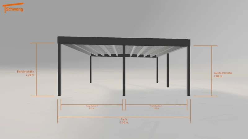 #DE Schweng Flachdachcarport C600+ (ID 42g5qv) #MTG