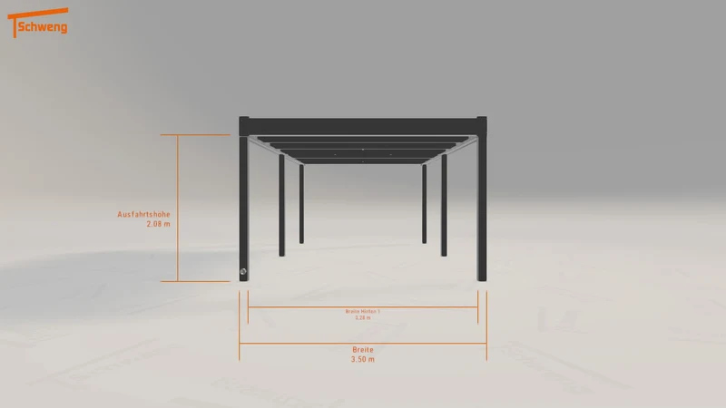 #DE Schweng Flachdachcarport C600 (ID rjk7qz)