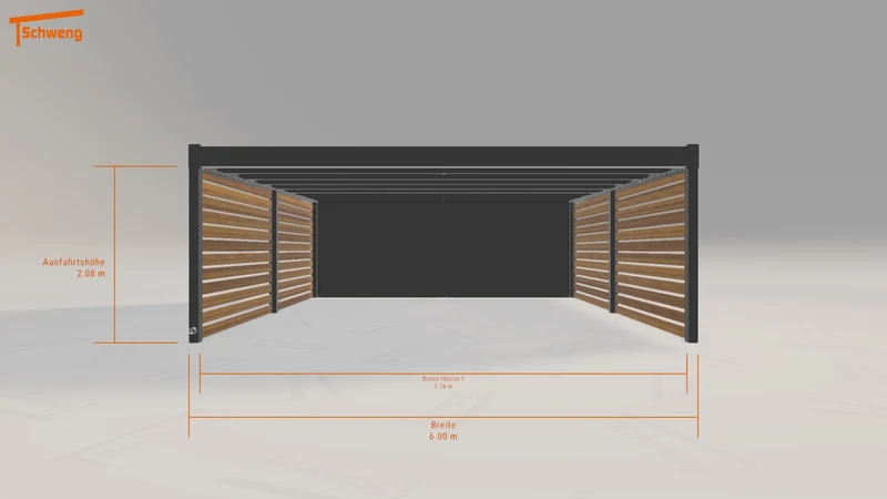 #DE Schweng Flachdachcarport C600+ (ID zb4nd7)