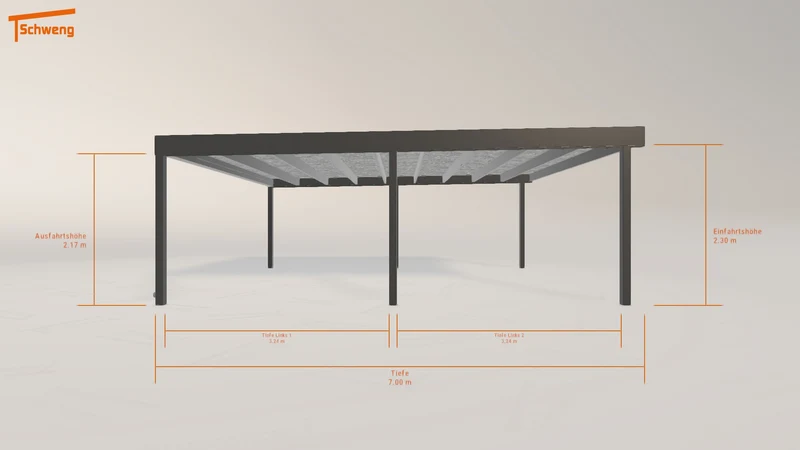 #DE Schweng Flachdachcarport C600 (ID 33kqnx)